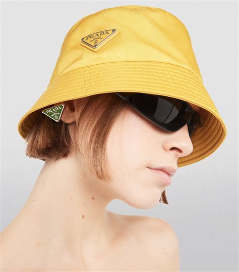 prada yellow hat